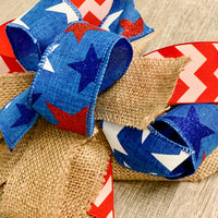 Red White and Blue Bow