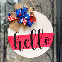 Red White and Blue Bow