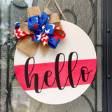 Red White and Blue Bow