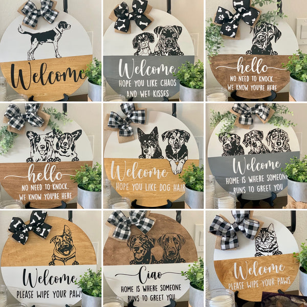 Custom Pet Portrait Door Hanger