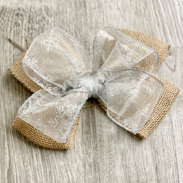 Winter Snowflake Bow