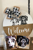 Custom Pet Portrait Door Hanger