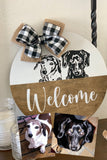 Custom Pet Portrait Door Hanger