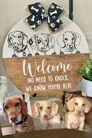 Custom Pet Portrait Door Hanger