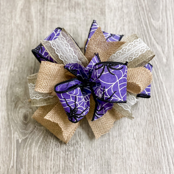 Halloween Spiders Bow