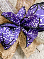 Halloween Spiders Bow