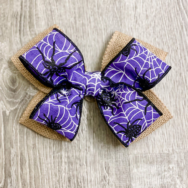 Halloween Spiders Bow