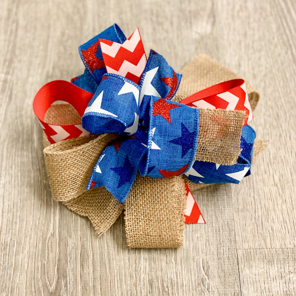 Red White and Blue Bow